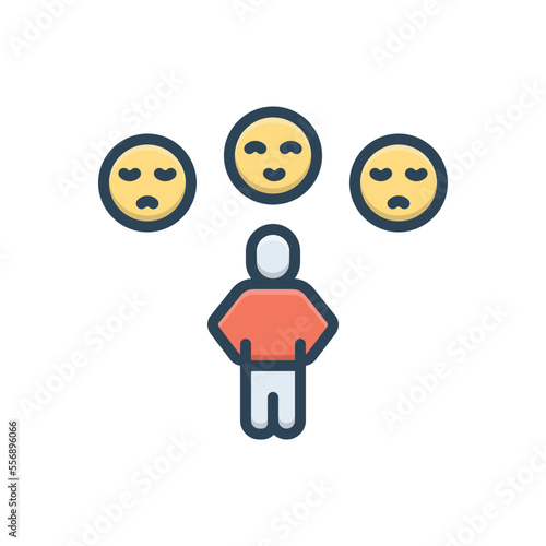 Color illustration icon for expect
