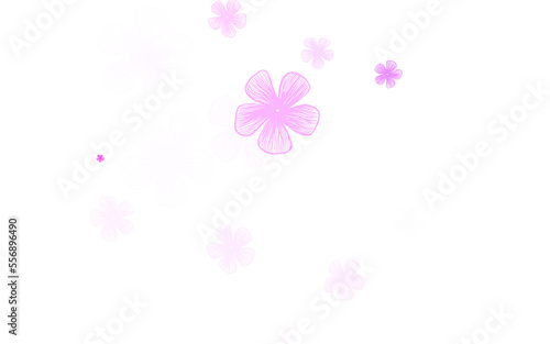 Light Pink vector natural pattern with flowers.