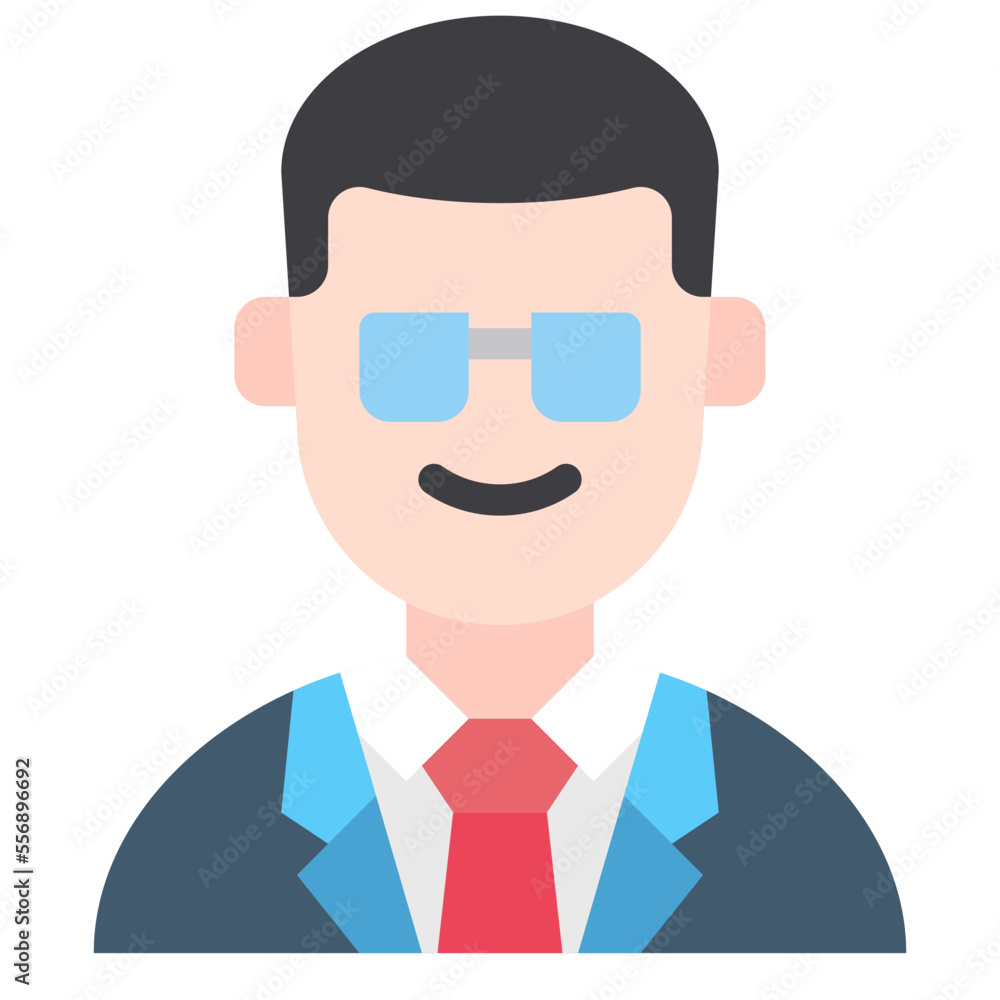 business man flat icon