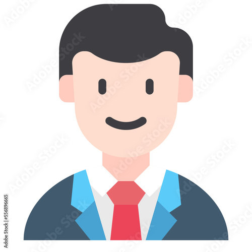 business man flat icon