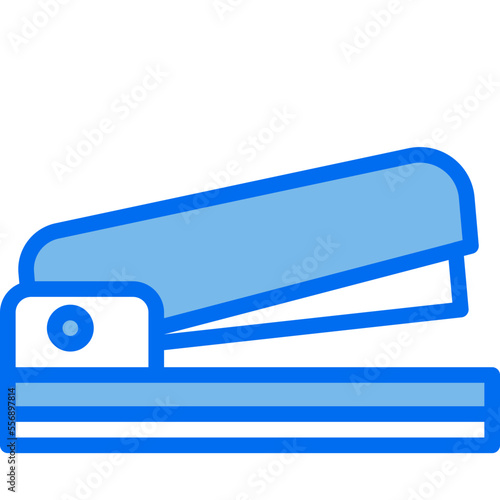 stapler blue line icon