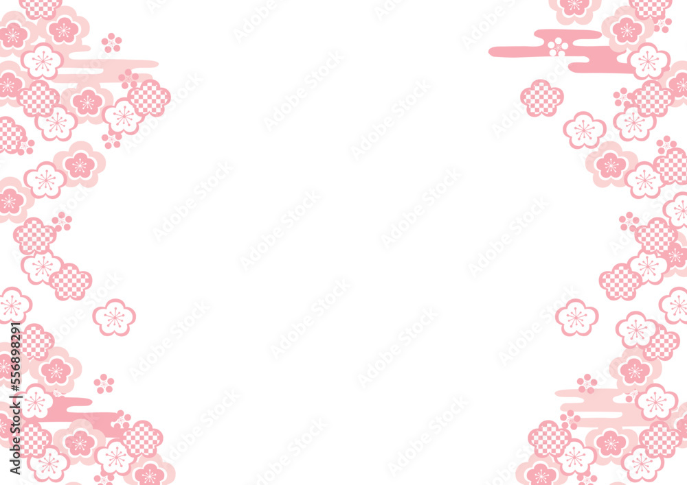 梅柄 背景イラスト 梅柄 背景イラスト