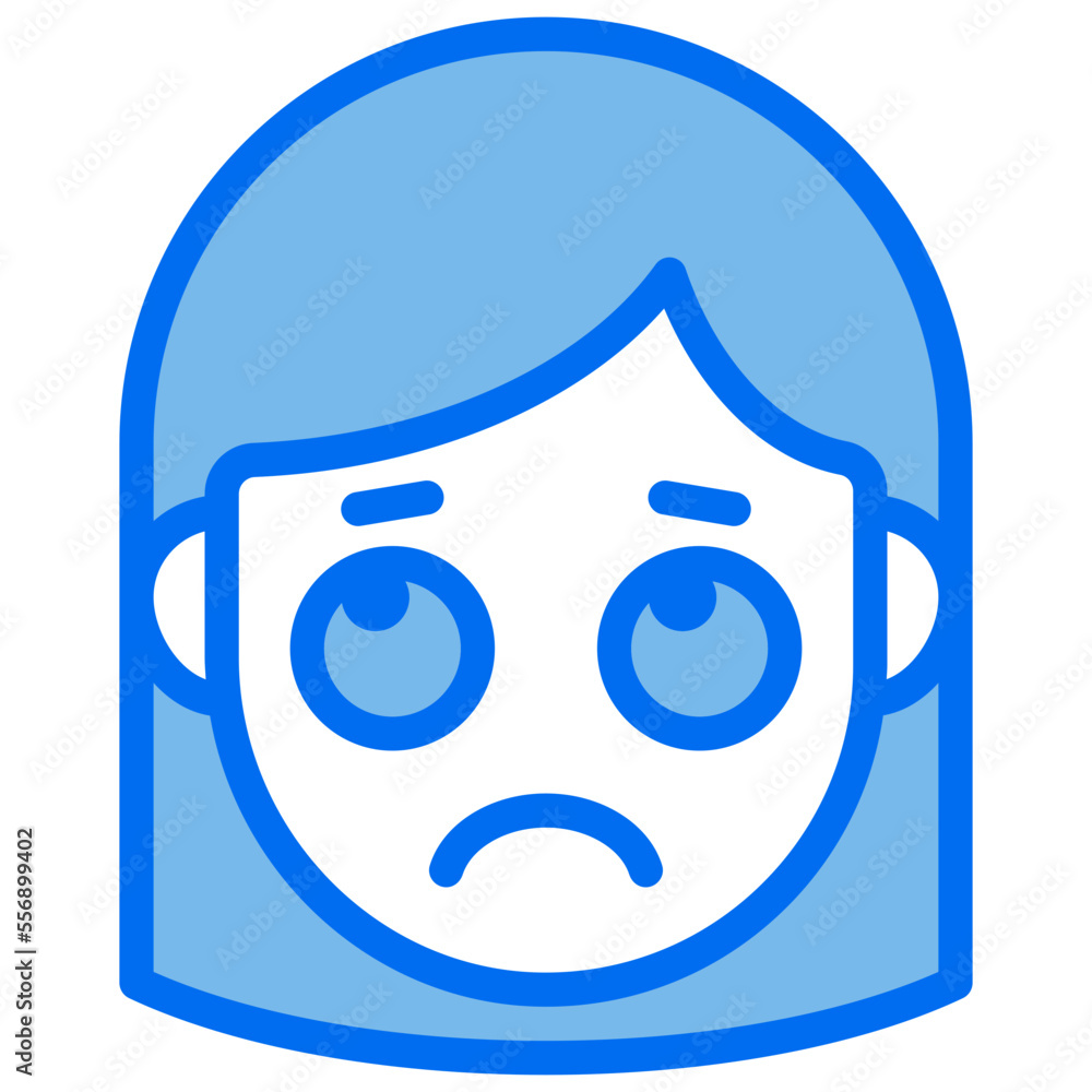 Obraz premium rolling eye blue line icon