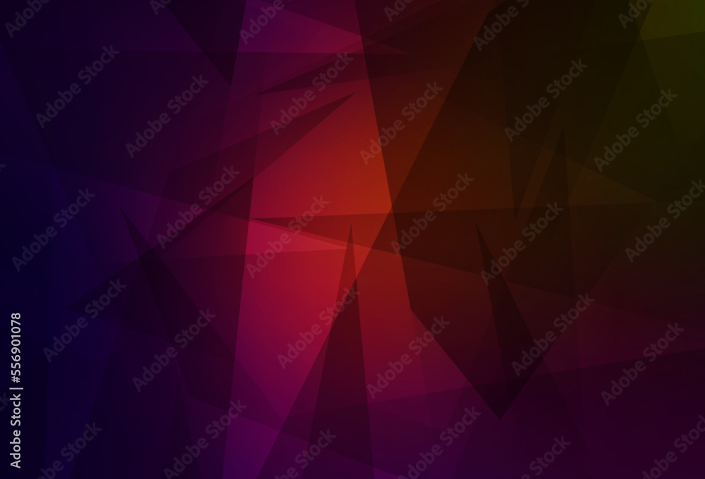 Dark Green, Red vector background with triangles. Dark Green, Red vector background with triangles.