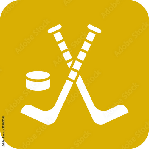 Canvas Print Ice Hockey Icon Style
