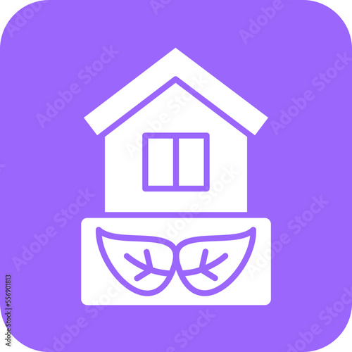 Eco House Icon Style