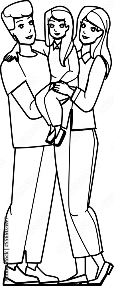 family young line pencil drawing vector. child father, fun young, man mother, together love, kid woman, lifestyle dad, joy, daughter family young character. people Illustration family young line pencil drawing vector. child father, fun young, man mother, together love, kid woman, lifestyle dad, joy, daughter family young character. people Illustration