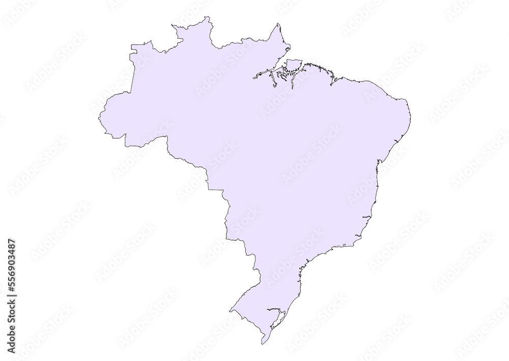 Fototapeta premium PNG Map of Brazil