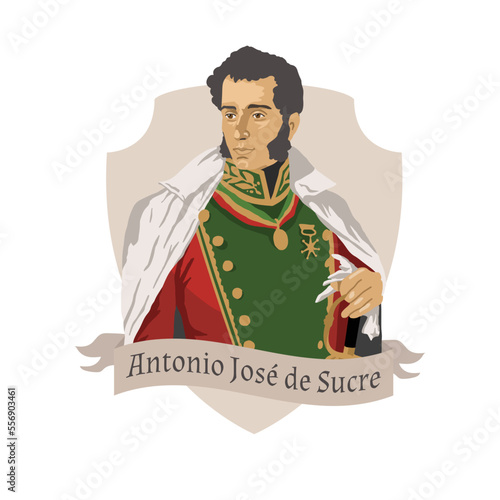 VECTORS. Antonio Jose de Sucre, known as the "Grand Marshal of Ayacucho", was a Venezuelan independence leader who had great influence on geopolitical affairs of Latin American countries such as Boliv