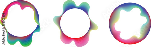 Vector Illustration .Fluid gradient. Circle Logo . Colorful frame template .Design element . Abstract liquid shape .
