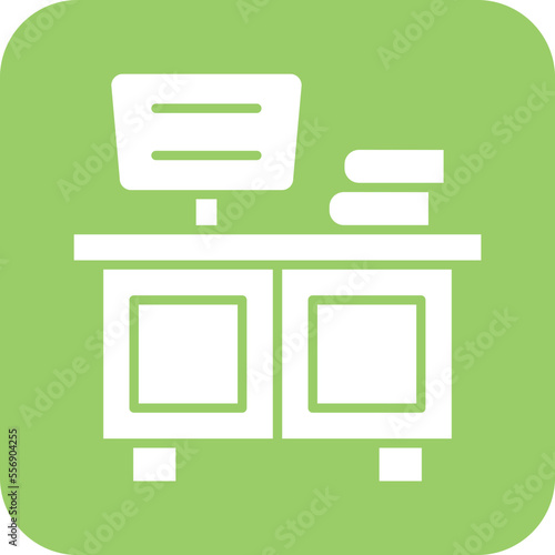 Counter Desk Icon Style