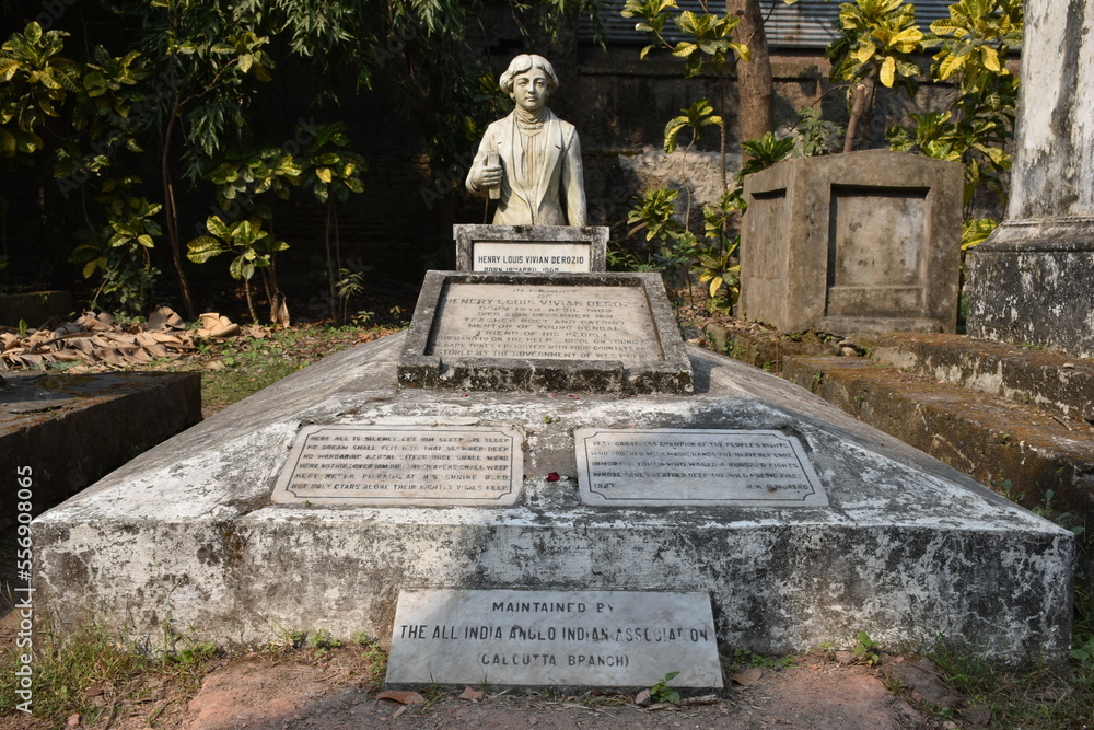 Very Old Tombs of South Park Street Cemetery in Kolkata, India.