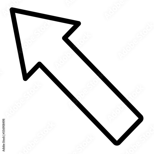 up arrow line icon photo