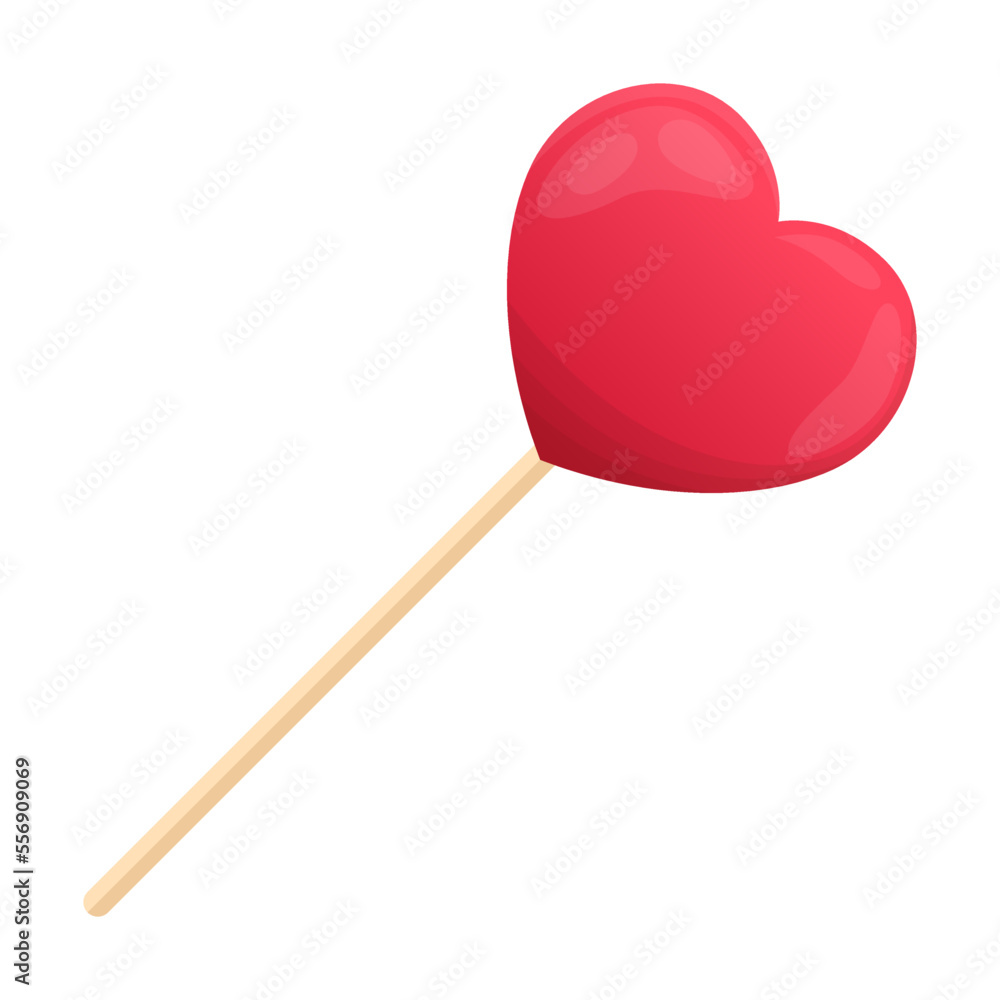 Lollipop heart shape candy vector illustration. Cartoon drawings of cute lollipops, sugar balls on sticks isolated on white background. Desserts, sweet food, confectionery concept Lollipop heart shape candy vector illustration. Cartoon drawings of cute lollipops, sugar balls on sticks isolated on white background. Desserts, sweet food, confectionery concept