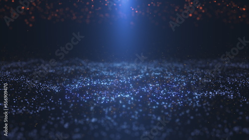 Fotografie Abstract Christmas illumination of three kinds of particles