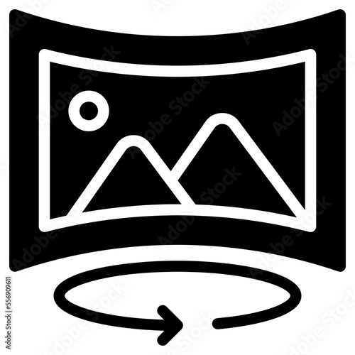 panorama glyph icon