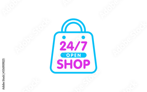 Illustration graphic vector of twenty four hour icon shows time. 24 hours icon design template