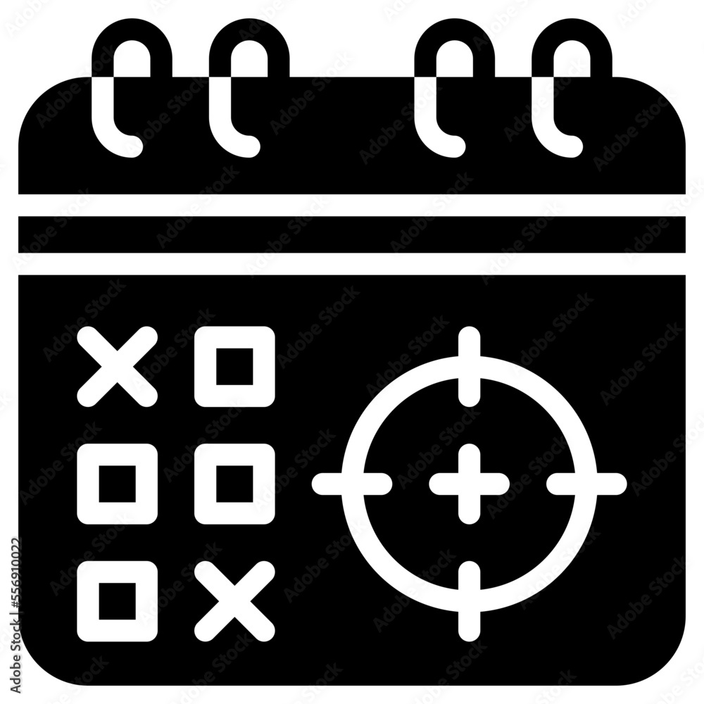 Obraz premium goal glyph icon