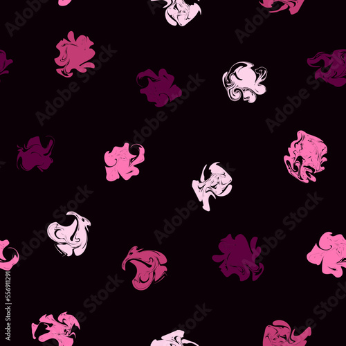 Seamless pattern. White clouds in the night sky