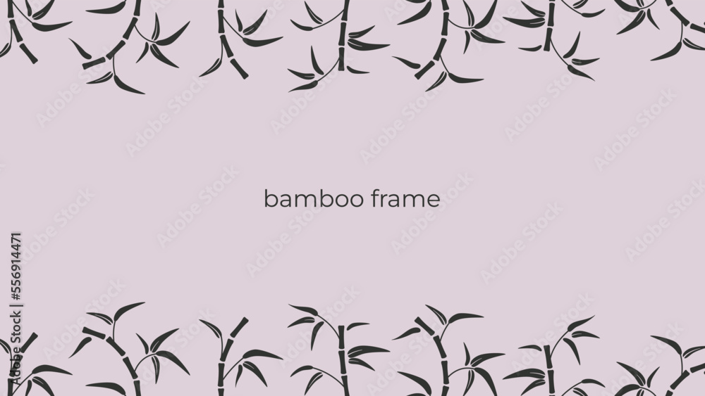 Obraz premium background template with bamboo border
