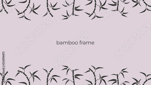background template with bamboo border 
