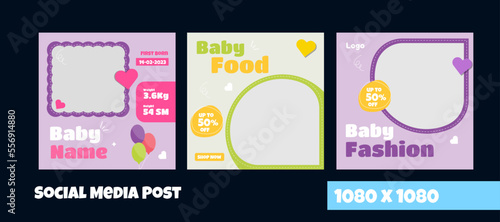 baby shop social media post template