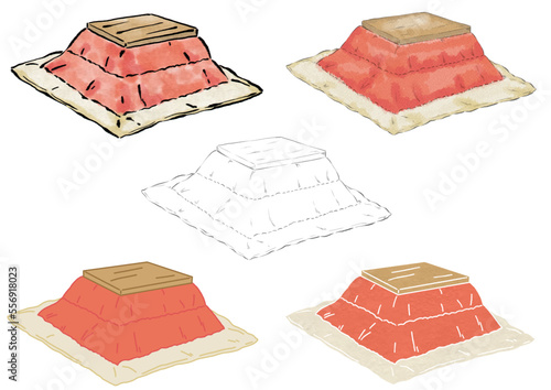 こたつのイラスト関連セット