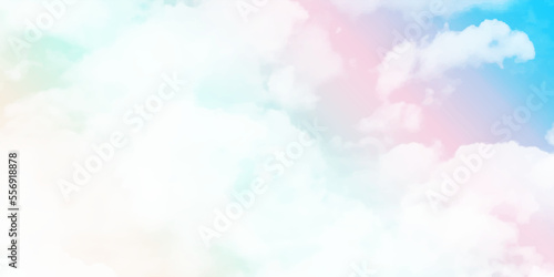 Cloud and sky with a pastel colored. Nature fancy abstract background. Cloud and sky with a pastel colored background