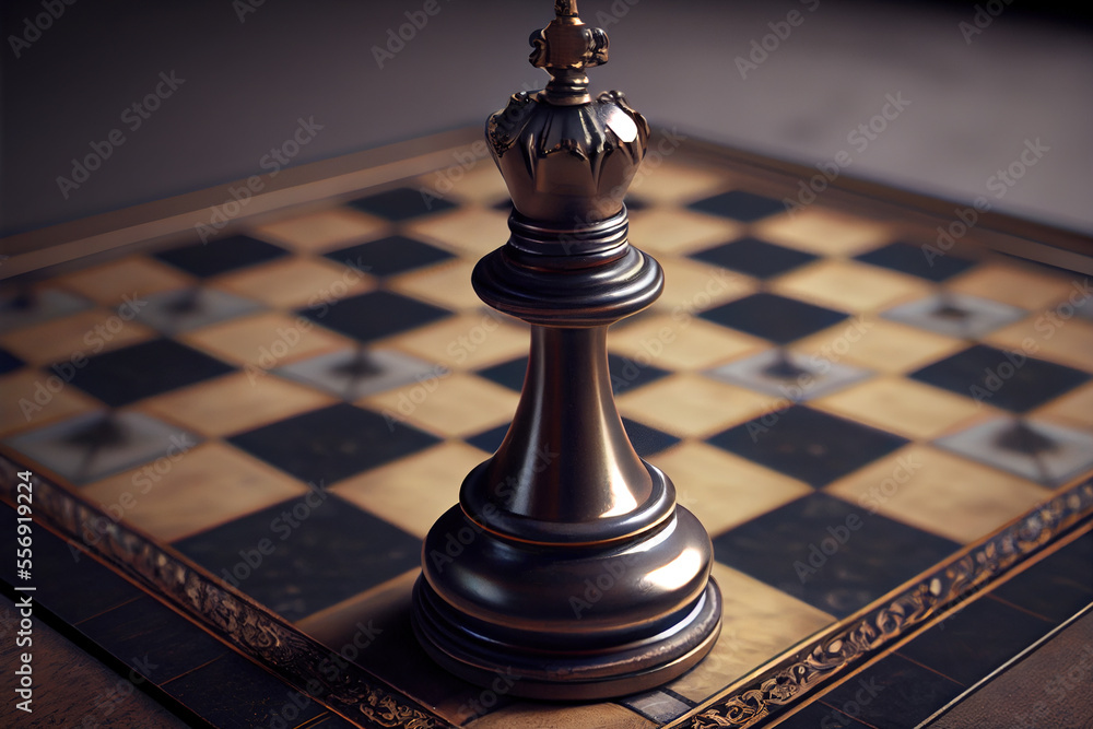 Premium AI Image  Closeup shot of the king chess piece leading