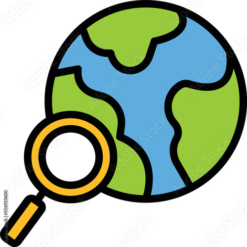 Search earth Vector Icon

