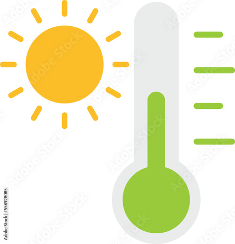 Sun temperature Vector Icon
