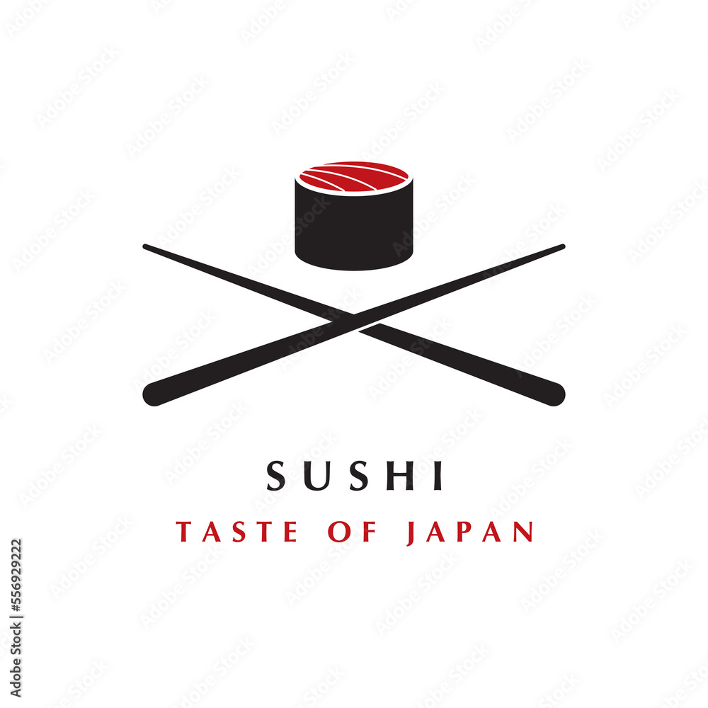 sushi logo vector with slogan template sushi logo vector with slogan template