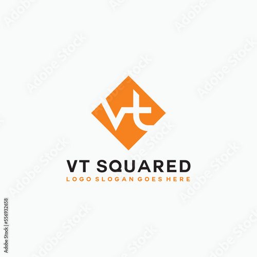 Free Download VT Letter squared logo vector image - GFXLoad