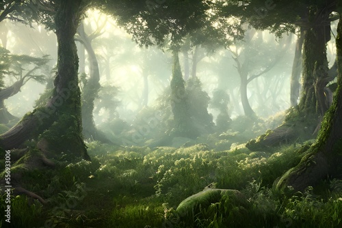 Fantasy forest landscape