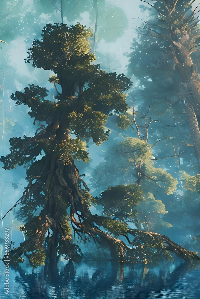 Obraz premium Fantasy forest landscape