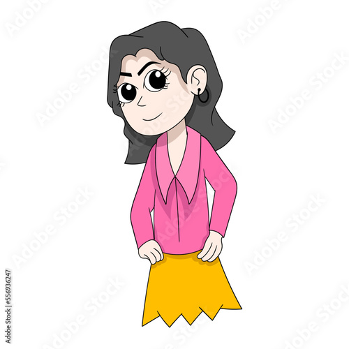 beautiful girl with short sensual bitchy face