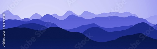 cute flat of hills ridges in haze digital art texture background illustration