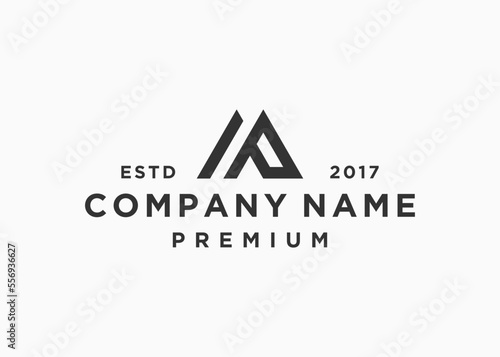 letter ip logo design vector illustration template