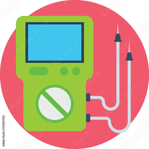  Green ammeter Vector Icon

