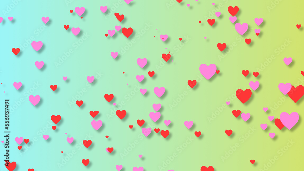 Love valentine's background with hearts