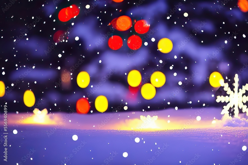 Fototapeta premium A Shiny and Sparkling Christmas Scene Generative AI