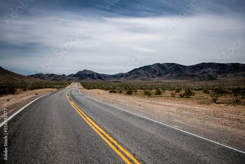 Empty Road In California Death Valley desert. USA © Mindaugas Dulinskas