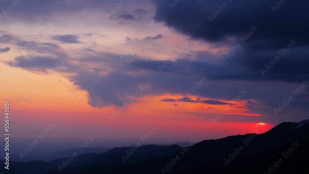 Magic atmosphere of sunrise in the mountains Magic atmosphere of sunrise in the mountains