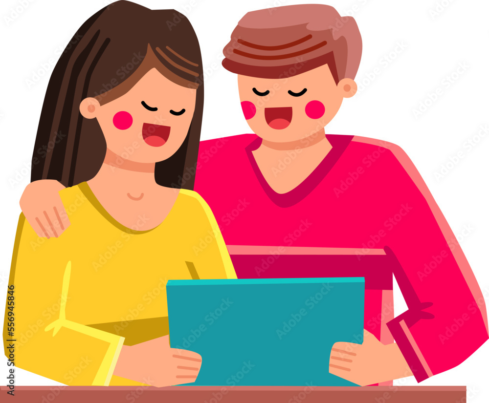 couple using tablet vector. home happy, woman man, internet lifestyle, caucasian love, sitting tablet couple using tablet character. people flat cartoon illustration couple using tablet vector. home happy, woman man, internet lifestyle, caucasian love, sitting tablet couple using tablet character. people flat cartoon illustration