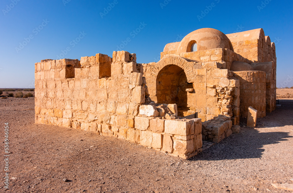 arabic amra castle in the desrt,Jordan