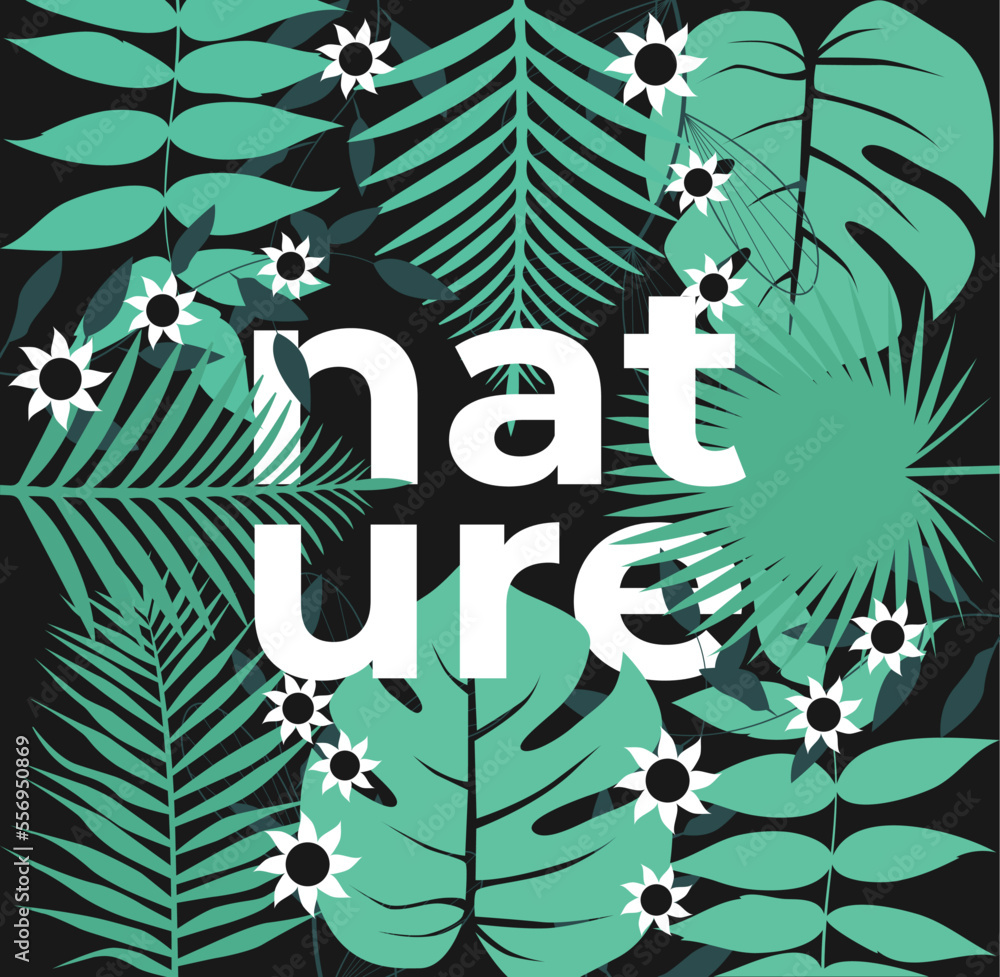 Fototapeta premium Set of vector illustrations nature 2022.
