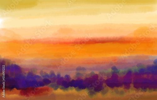 hand painting yellow watercolor background