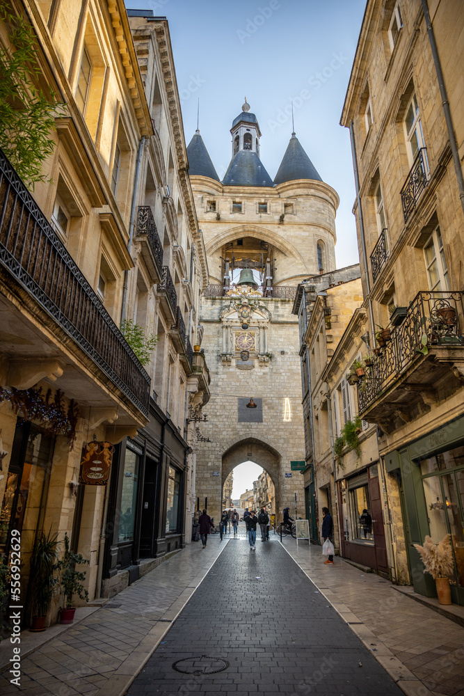 Historic city gate of Bordeaux, France 