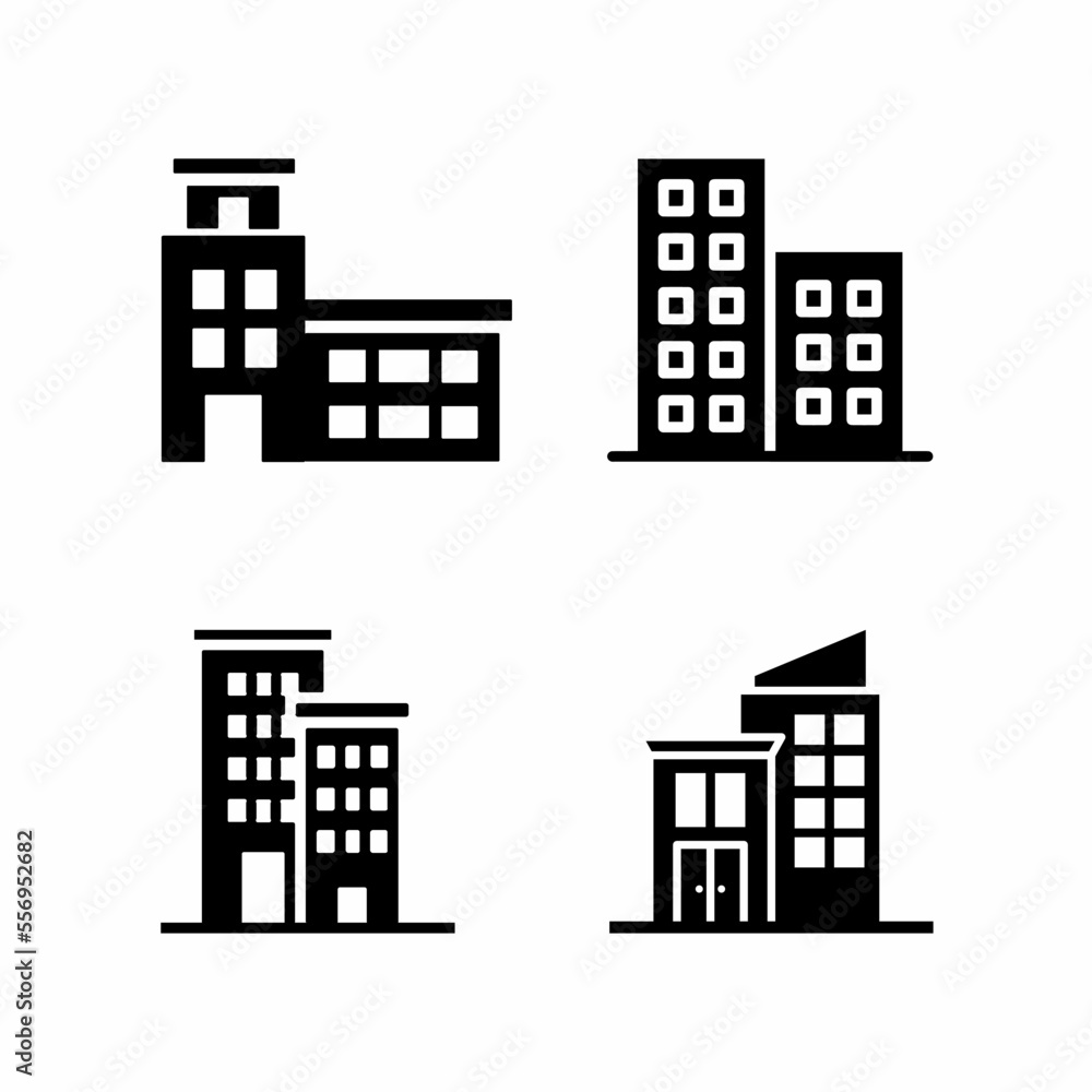 Building icon template. Stock vector illustration.