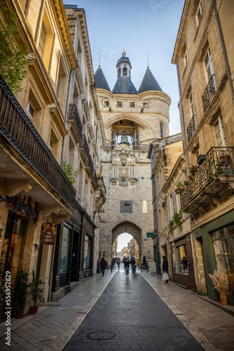 Historic city gate of Bordeaux, France 